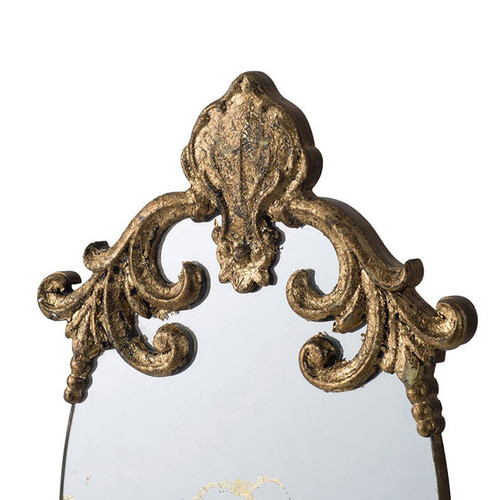 메종드블랑 마리 골드 빈티지 타원형 철제 벽거울 화장대 거울