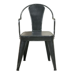 [11월특가]꼬떼따블 22952 블랙 라운드 철제 인테리어 테이블 의자